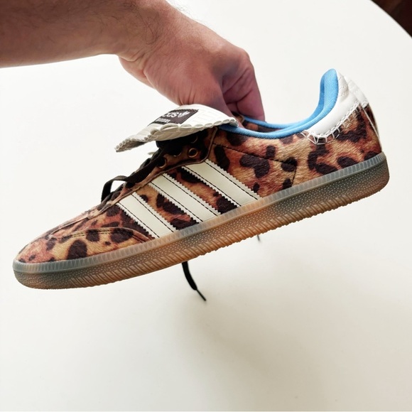Wales Bonner x Adidas Samba Leopard Pony Sneakers Shoe Men’s Size 8.5 Brown - Picture 4 of 10